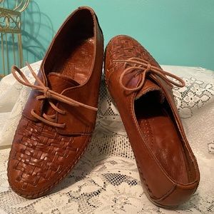 Vintage 1980s Dexter Leather Woven Loafers